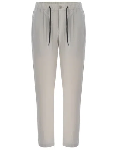 Shop Herno Trousers Grey