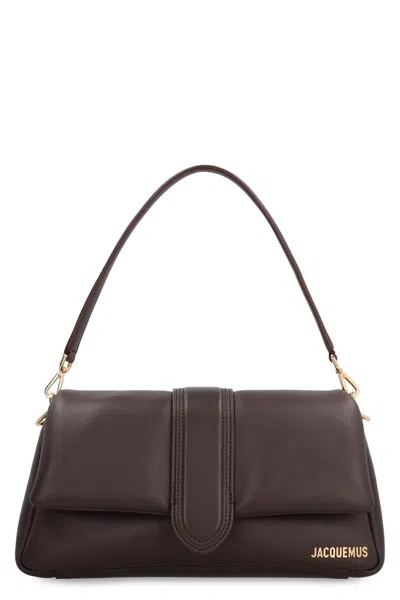 Shop Jacquemus Le Bambimou Leather Shoulder Bag In Brown