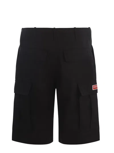 Kenzo Man Shorts & Bermuda Shorts Black Size 32 Cotton In Black