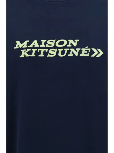 Shop Maison Kitsuné T-shirts In Deep Navy