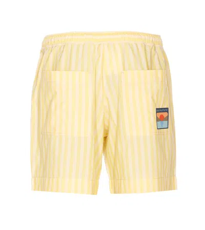 Shop Maison Kitsuné Maison Kitsune' Shorts In Yellow