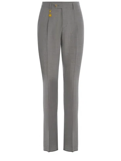 Shop Manuel Ritz Trousers In Light Grey