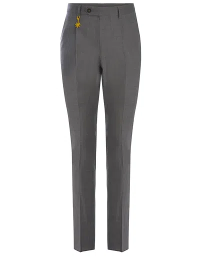 Shop Manuel Ritz Trousers In Grey