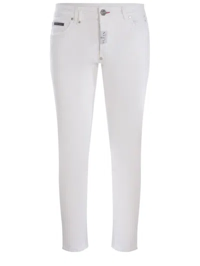 Shop Philipp Plein Jeans White