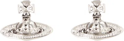 Shop Vivienne Westwood Pina Bas Relief Earrings In Silver