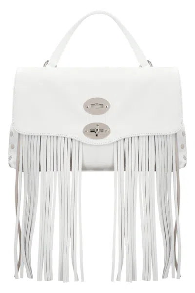 Shop Zanellato Postina S Leather Handbag In White