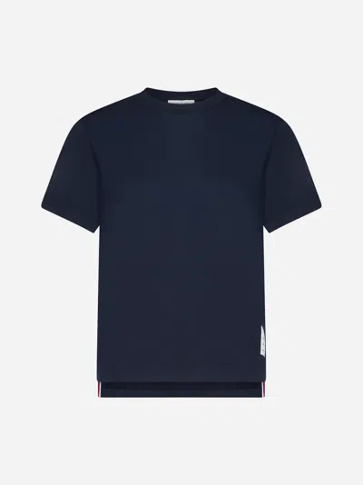 Shop Thom Browne Relaxed-fit Cotton T-shirt In Navy