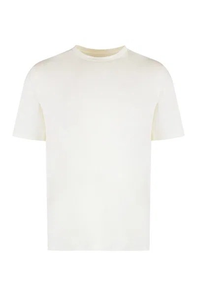 Shop Jil Sander Cotton Crew-neck T-shirt In Ivory