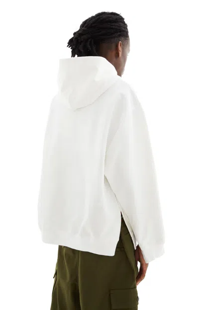 Marni Collage Flowers Cotton Hoodie In Natural White