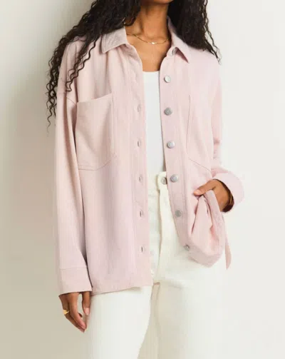 Shop Z Supply All Day Knit Jacket In Rose In Multi