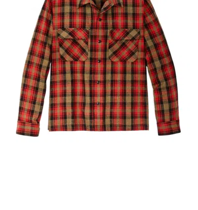 Shop Filson Men's Buckner Wool Camp Shirt In Red Dark In Brown