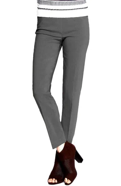 Shop Slimsation By Multiples Ankle Pants In Charcoal In Pink
