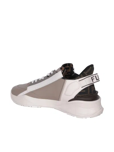 Shop Fendi Sneakers In Beige