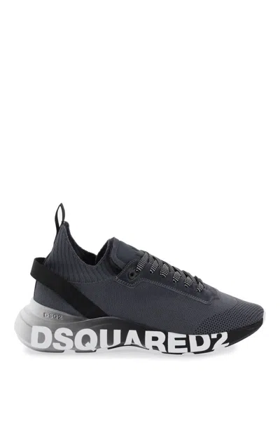 Shop Dsquared2 Fly Sneakers In Grigio