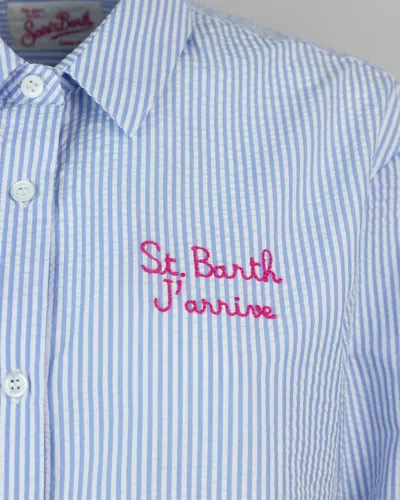 Shop Mc2 Saint Barth Shirt In Sky Blue