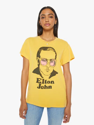 Shop Madeworn Elton John T-shirt Goldenrod T-shirt In Yellow, Size Large