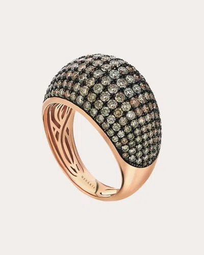 Shop Mevaris Women's 18k Rose Gold Moon Glow Epic Ring 18k Gold In Pink