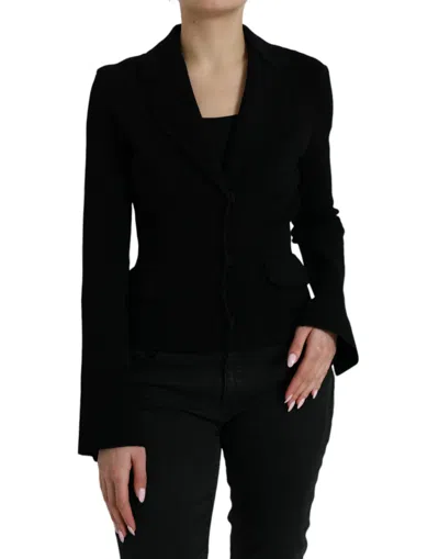 Shop Dolce & Gabbana Elegant Black Designer Blazer For Women In Multicolor
