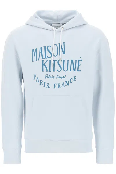 Shop Maison Kitsuné 'palais Royal' Hoodie In Blue