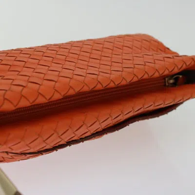 Shop Bottega Veneta Orange Leather Shoulder Bag ()