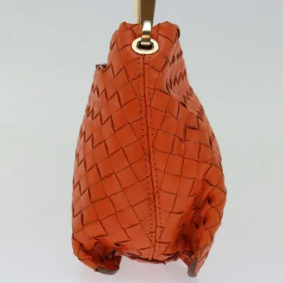 Shop Bottega Veneta Orange Leather Shoulder Bag ()