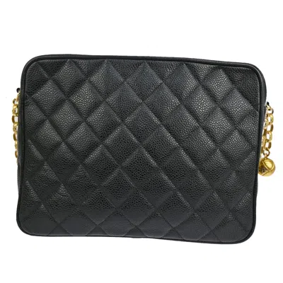 CHANEL Pre-owned Diana Black Leather Shoulder Bag ()