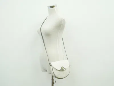 Shop Dior White Canvas Shoulder Bag ()