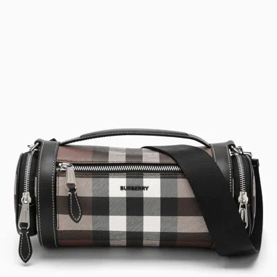 Shop Burberry Canvas And Shoulder Bag In Brown