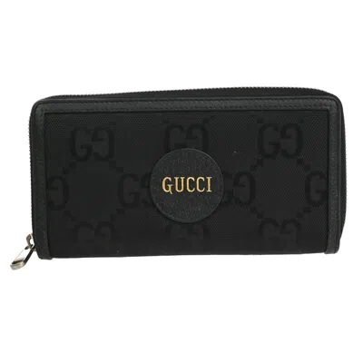 Shop Gucci Gg Pattern Black Canvas Wallet  ()