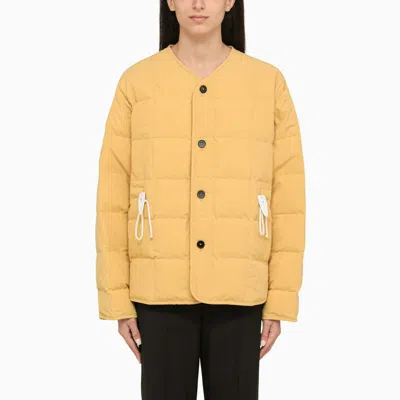 Shop Jil Sander Gold Nylon Jacket In Yellow