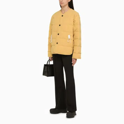 Shop Jil Sander Gold Nylon Jacket In Yellow