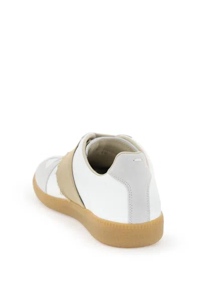 Shop Maison Margiela Replica Sneakers With Elastic Band In Bianco