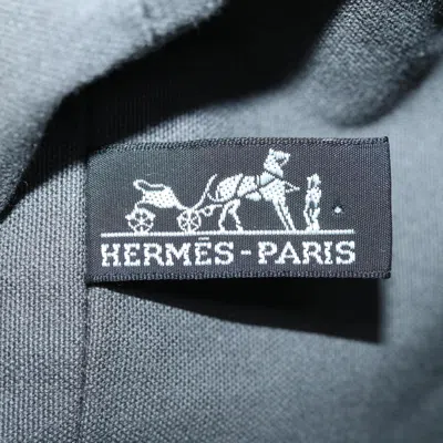 Shop Hermes Hermès Grey Canvas Shoulder Bag ()