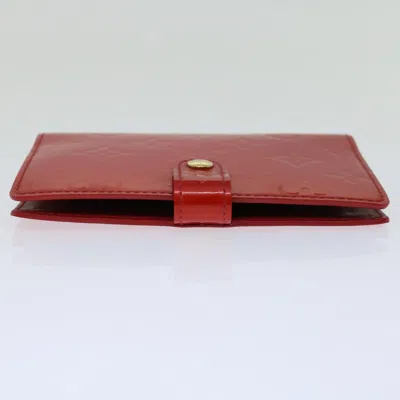 Pre-owned Louis Vuitton Agenda Cover Red Patent Leather Wallet  ()