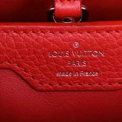 Pre-owned Louis Vuitton Capucines Red Leather Shoulder Bag ()