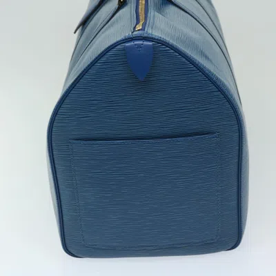 Pre-owned Louis Vuitton Keepall 50 Blue Leather Travel Bag ()