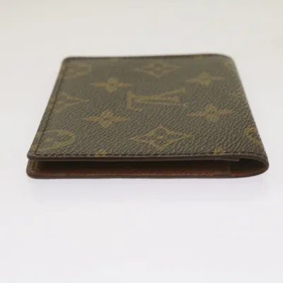 Pre-owned Louis Vuitton Porte Carte Simple Brown Canvas Wallet  ()
