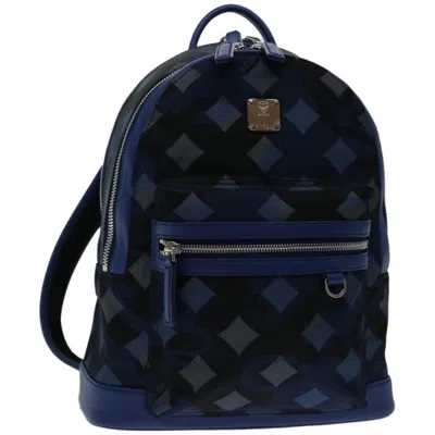 Shop Mcm Blue Synthetic Backpack Bag ()