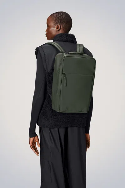 Shop Rains Book Backpack In Green