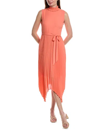 Shop Nanette Lepore Crepe Chiffon Maxi Dress In Orange