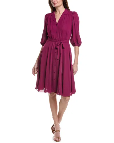 Shop Nanette Lepore Crepe Chiffon Midi Dress In Purple