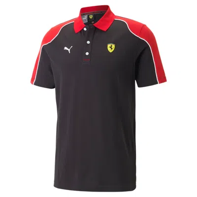 Shop Puma Men's Scuderia Ferrari Polo Shirt In Black