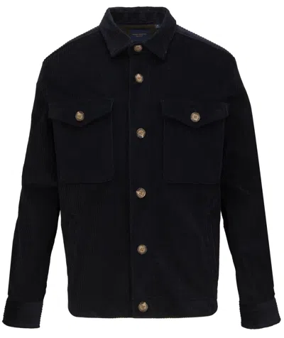 Shop Guide London Corduroy Shirt Jacket In Navy In Blue