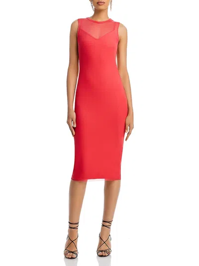 Shop Aqua Womens Sheer Knee-length Bodycon Dress In Multi