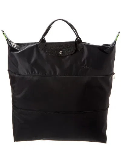 Shop Longchamp Le Pliage Original Top Handle Canvas Bag In Black