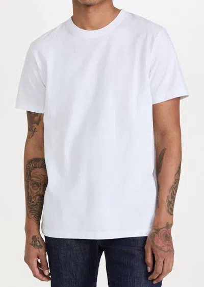 Shop Frame Men's Logo Tee In Blanc In White
