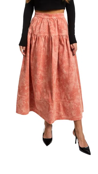 Shop Ulla Johnson Astrid Denim Skirt In Aura Wash In Multi