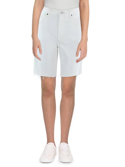 Shop Agolde Womens Denim Ultra High Rise Cutoff Shorts In White