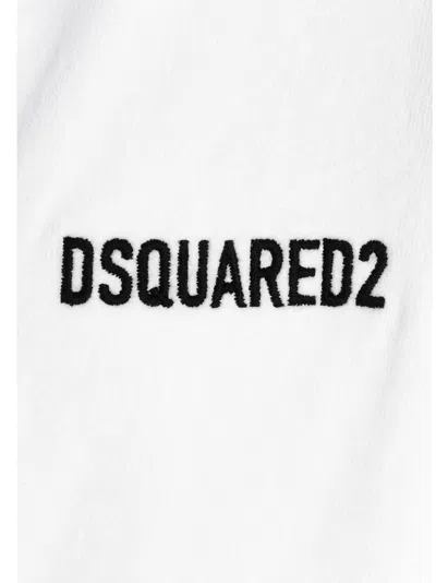 Shop Dsquared2 Accappatoio Logo Towels White