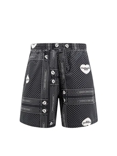 Shop Carhartt Cotton Bermuda Shorts With Heart Bandana Print